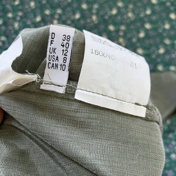 Vintage Vicini by G.A.T. Mini Dress Womens Green Belted Y2K 2000s - Picture 6 of 12